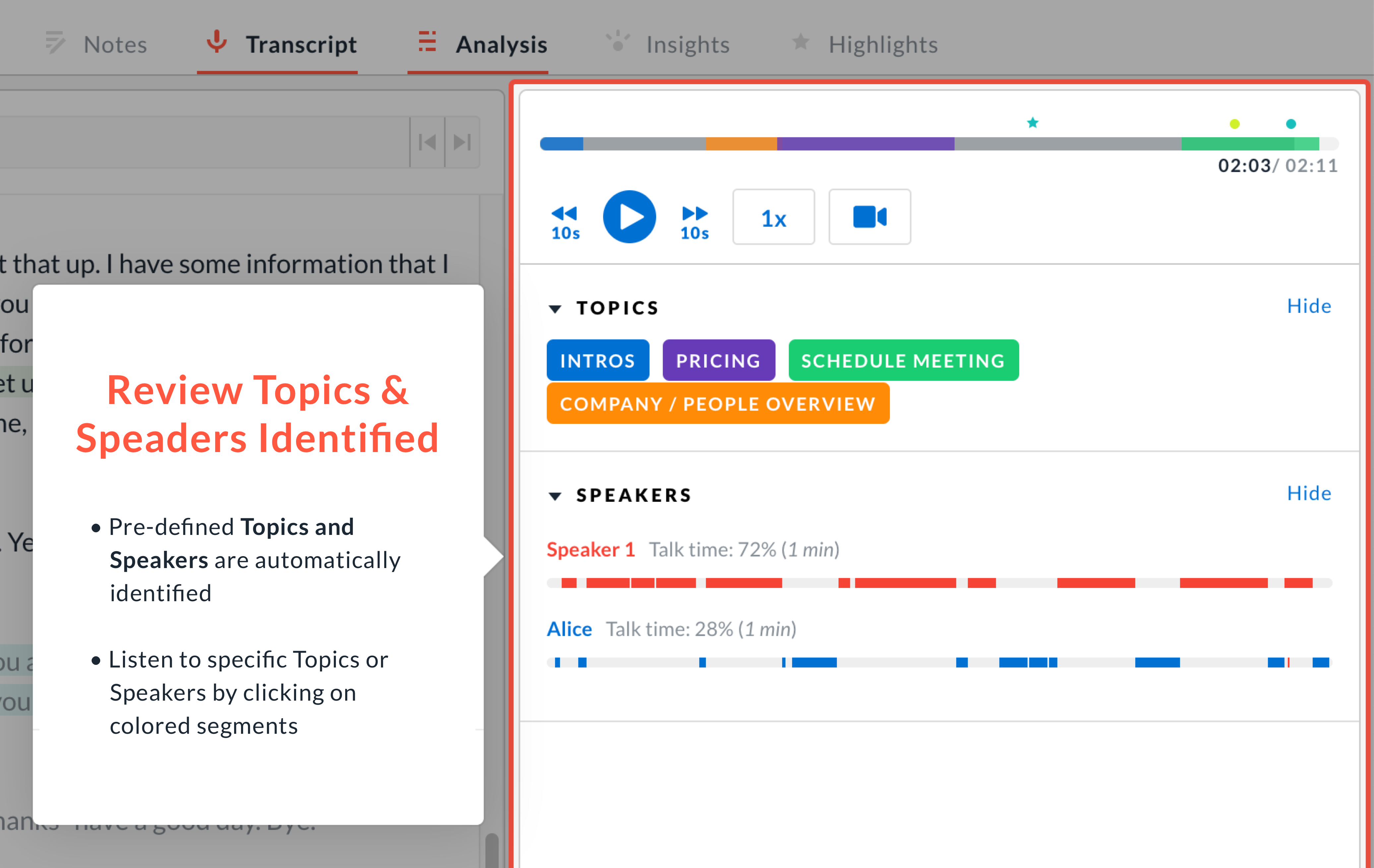 Topic detection and Speaker identification
